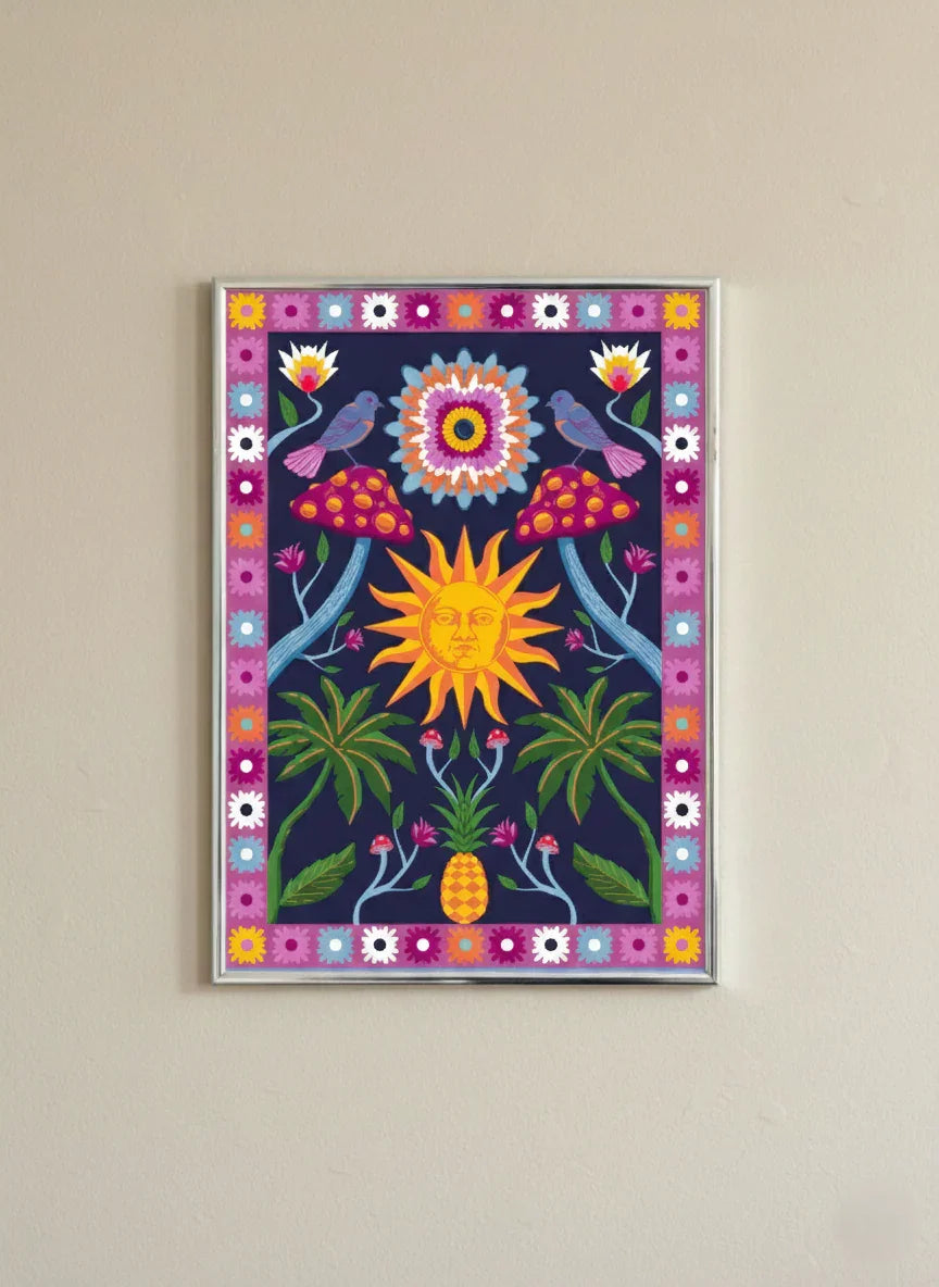 Paradise Framed Artwork | Colorful Wall Art for Living Room Décor