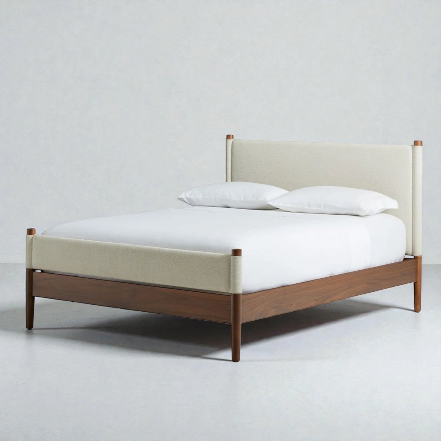 Walko Solid Teak Wood And Fabric Upholstery