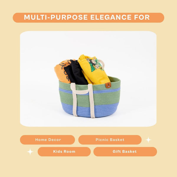 Rosy Grace Rope Basket