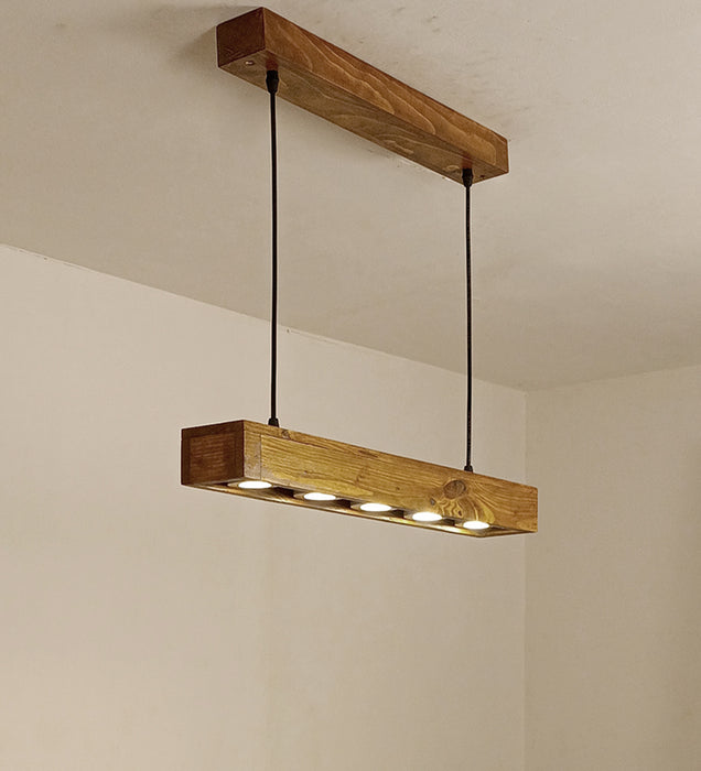 Felix 24 Brown Wooden LED Hanging Lamp