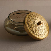 Arka Box | Brass antique on Metal and Smokey Luster on glass