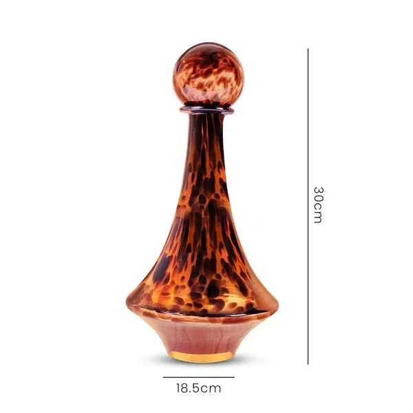 Elysian Tall Stout Glass Vase | Smoked Brown Decorative Flower Vase for Modern Home Décor