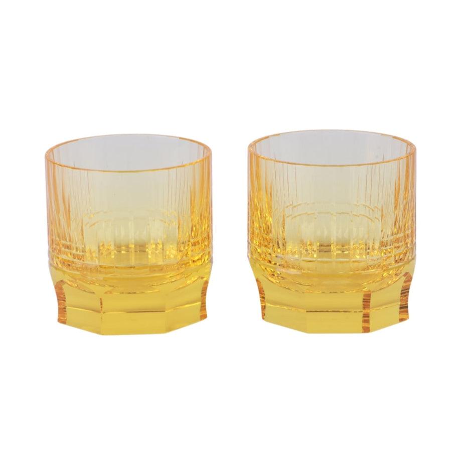Set of 2 Crystal Glass