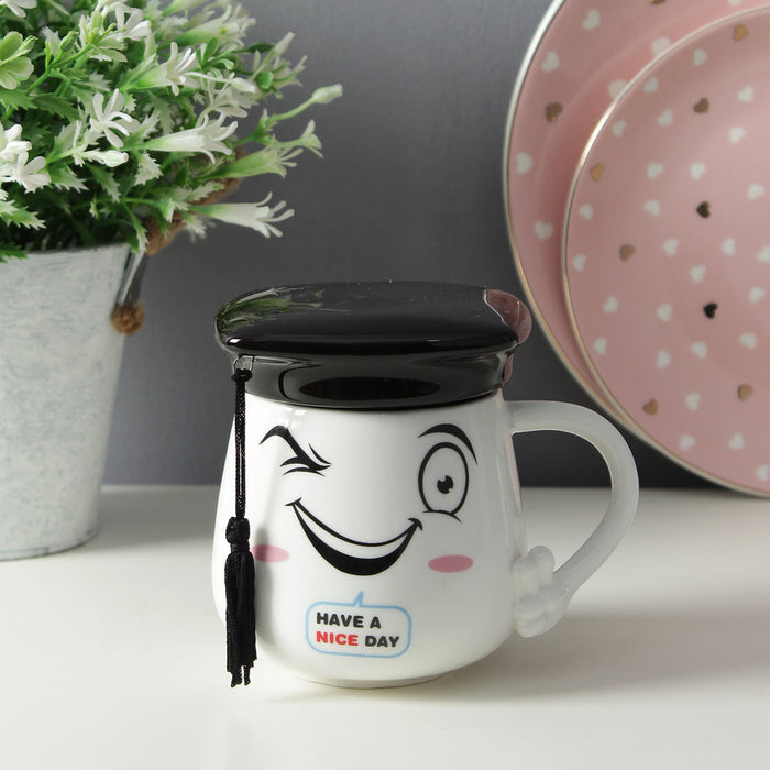 Graduation Cap Lid Mug | Scholar Cap Coffee & Tea Mug