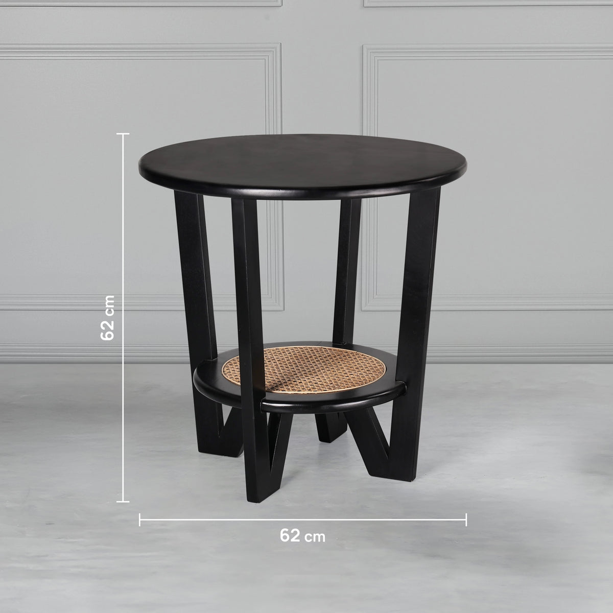 Noir Rattan Round Table