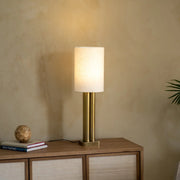 Solis Gold Table Lamp | Mild Steel and Cotton Fabric