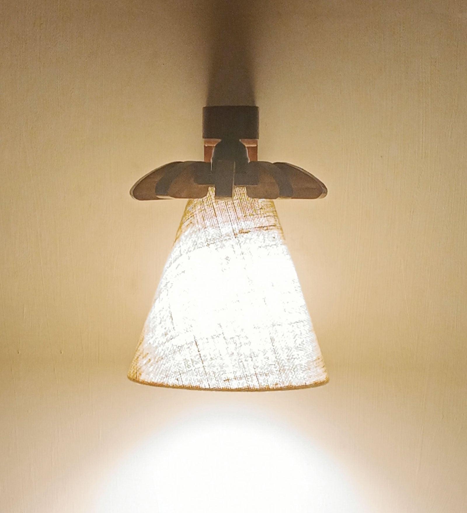 Whirl Brown Wooden Wall Light