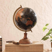 Adhran Decorative World Globe | Wooden Desk Globe & Shelf Office Decor Accessories