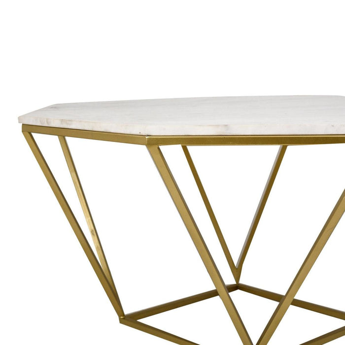 Signum Marble Hexagon Shaped Coffee Table