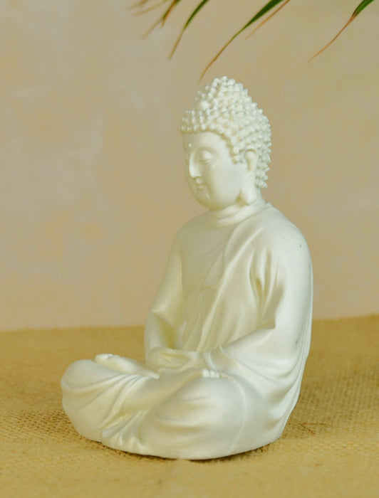 White Resin Buddha