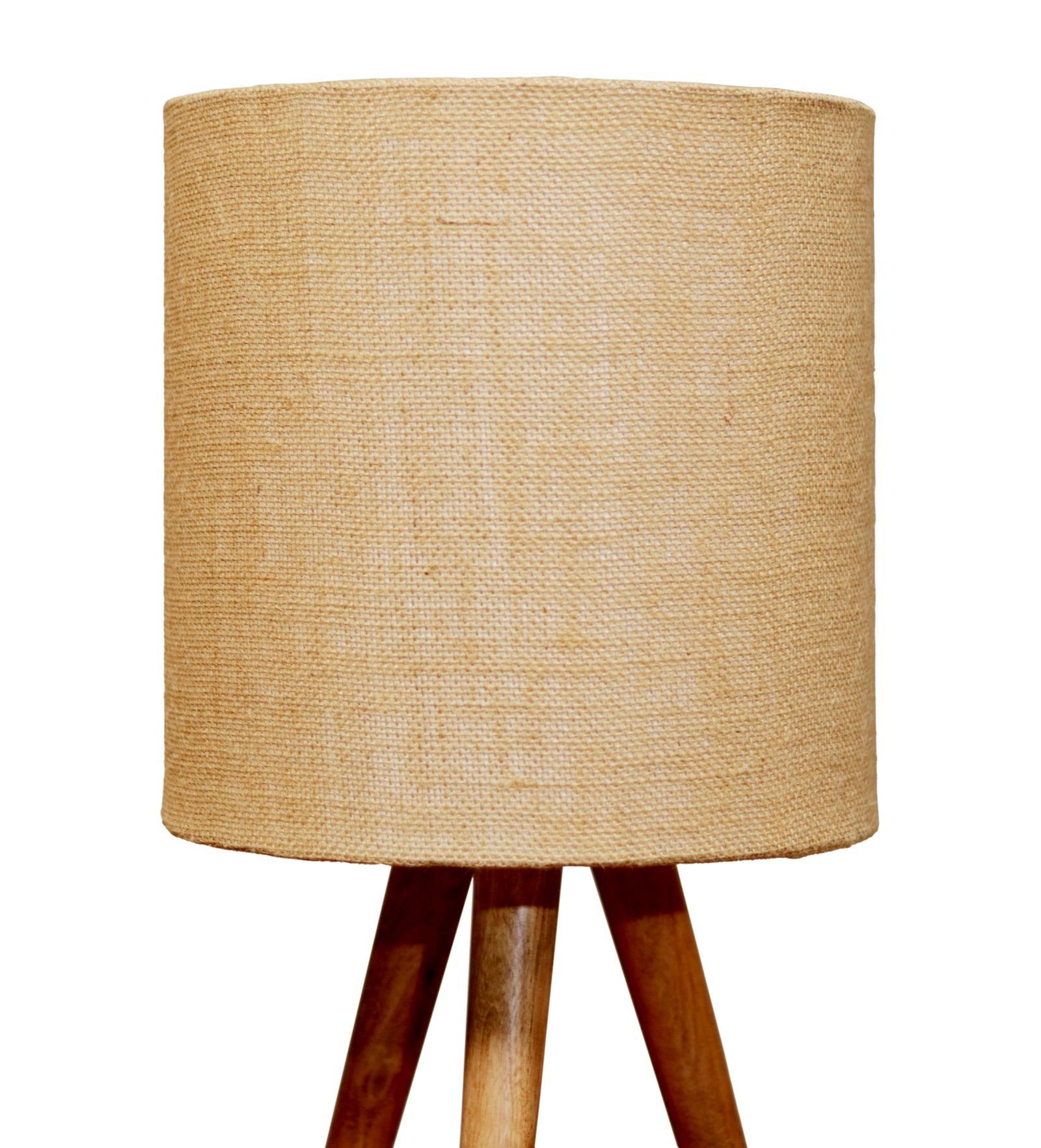 Natural Wood & Jute Table Lamp | Home Decor Lamp | Table Lamps for Living Room