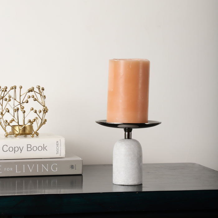 Marble Pri Pillar Candle Mini Stand