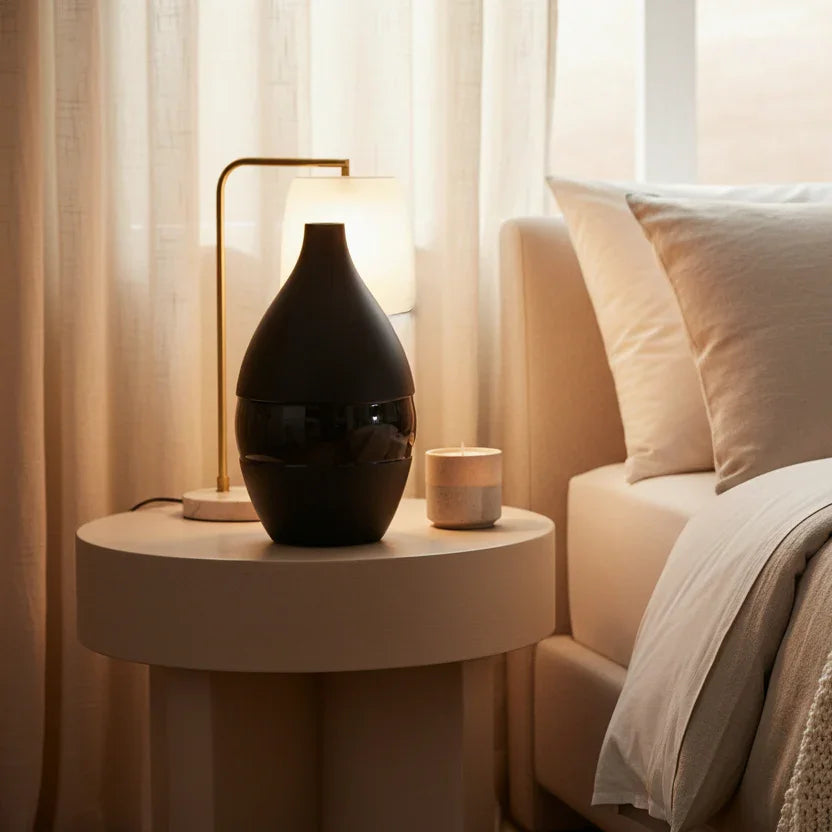 Vesera Black Enamel Vase Large