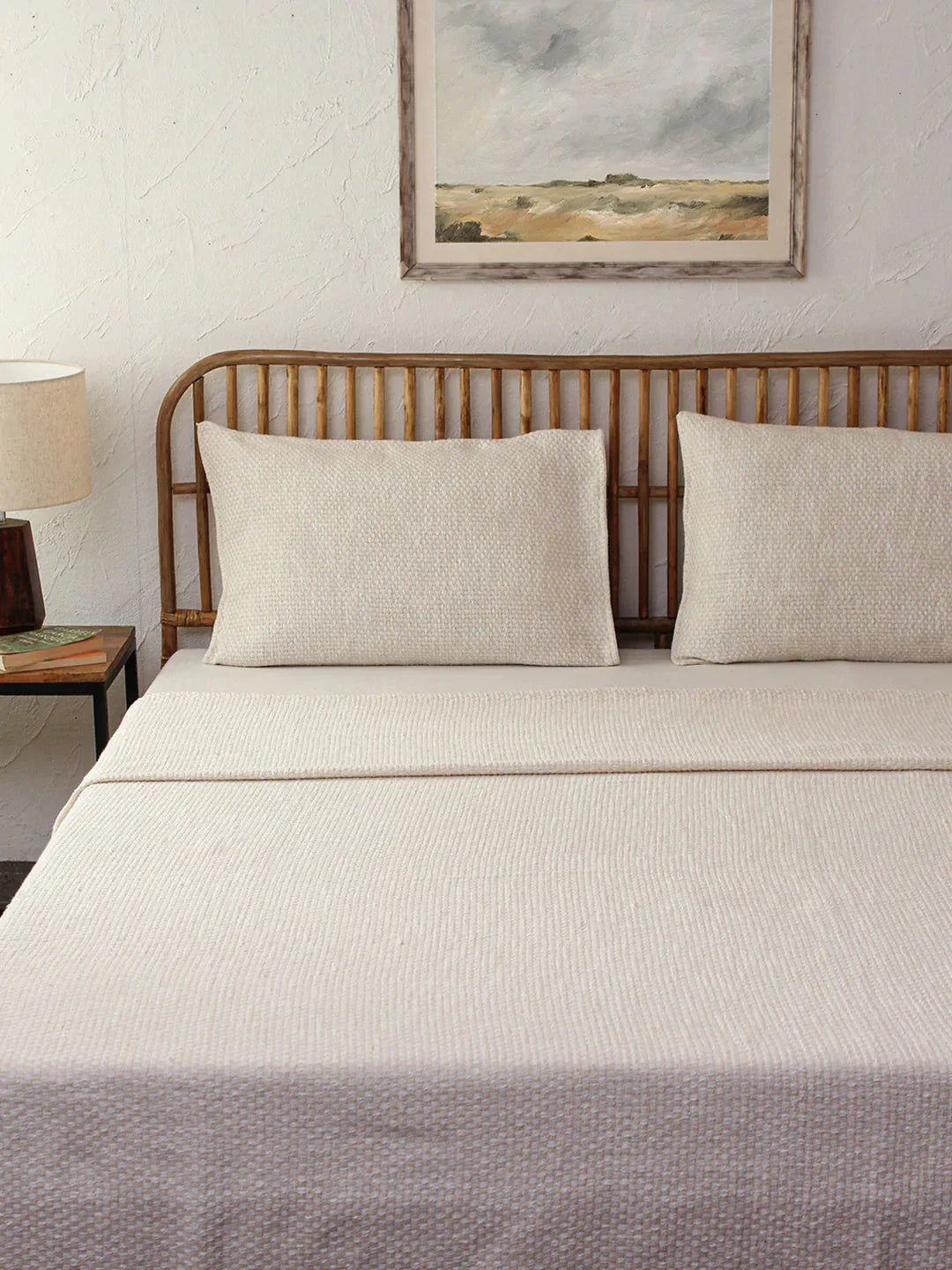 Vindhya Bedcovers In Off White Colour