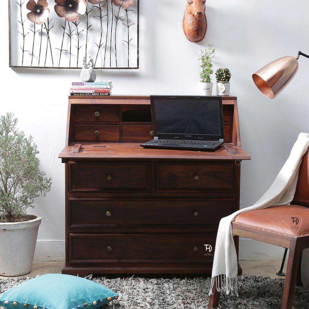 Nona Dune Desk | Sheesham Wood