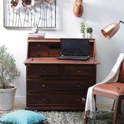 Nona Dune Convertible Study Desk | Sheesham Wood Studay Table with Storage Cabinet