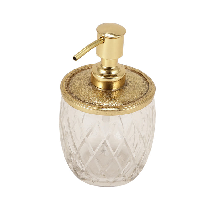 Olivia Daimond Crystal Cut Dispenser In Gold