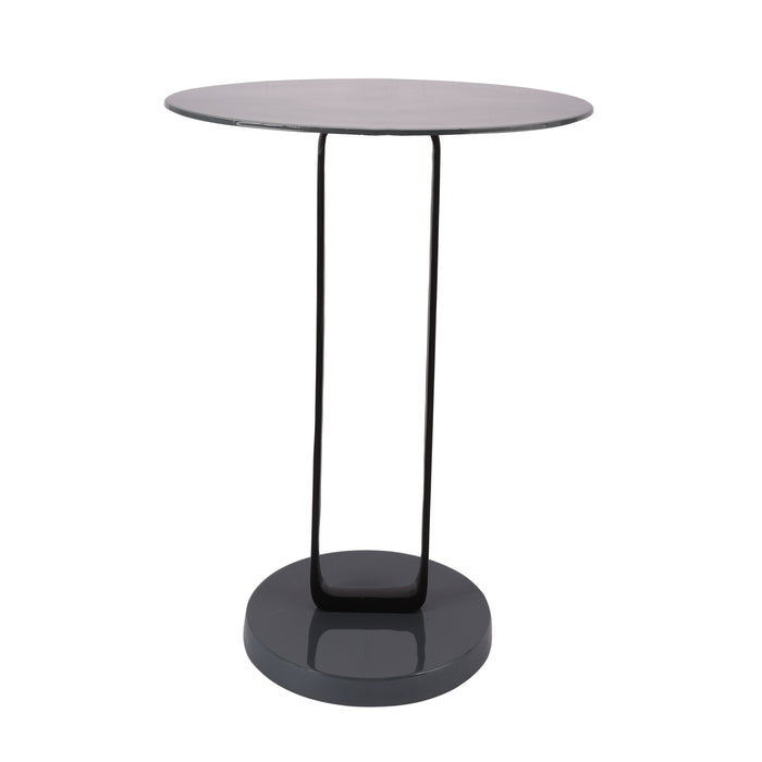 Irwin's Table by De Maison Decor Black Top & Base with Stand