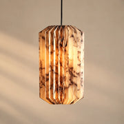 Marble Print Drum Pendant Lamp | Sophisticated Hanging Light for Elegant Interiors