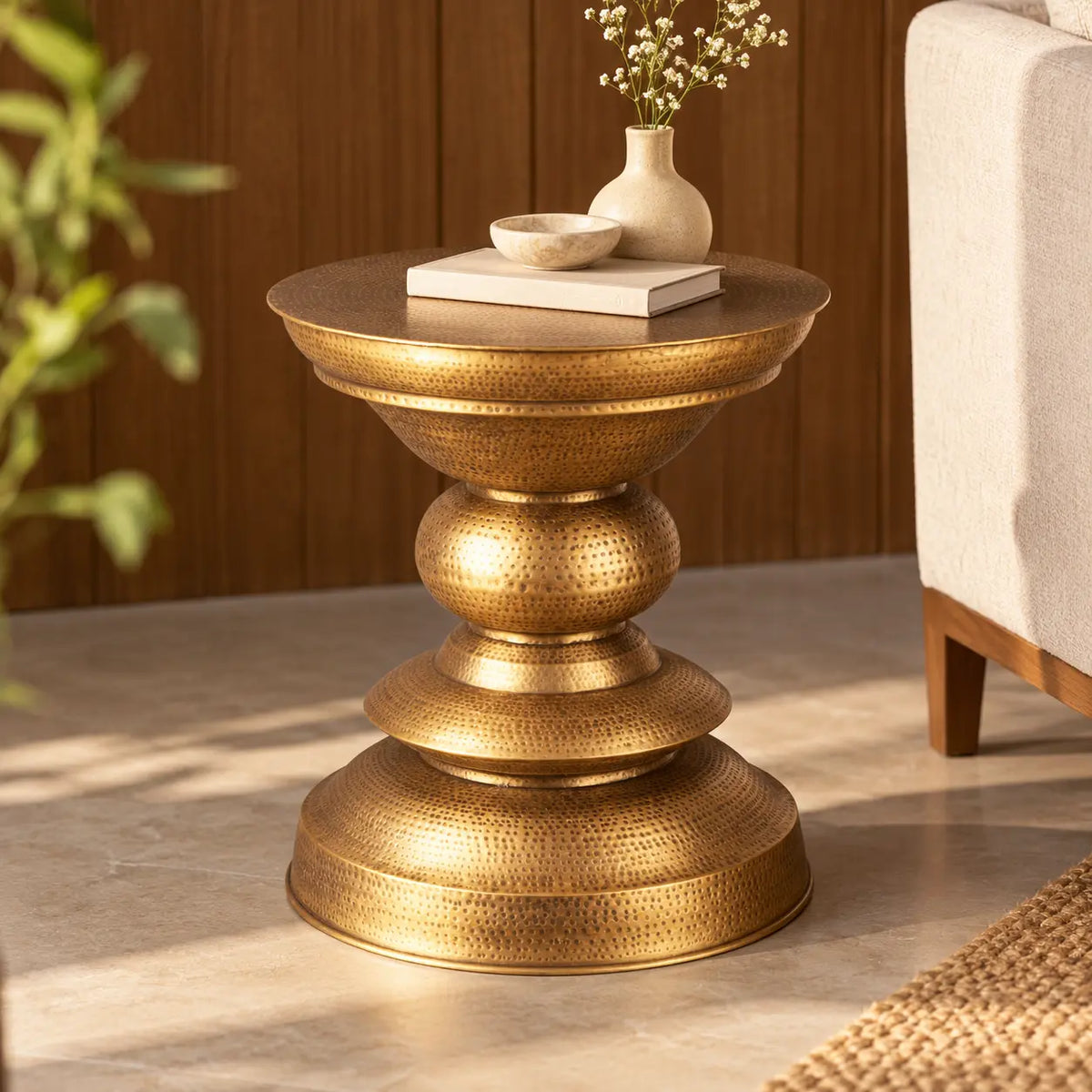 Kalash Side Table & Stool for Keeping Lamps or Book | Showpieces for Home Decor