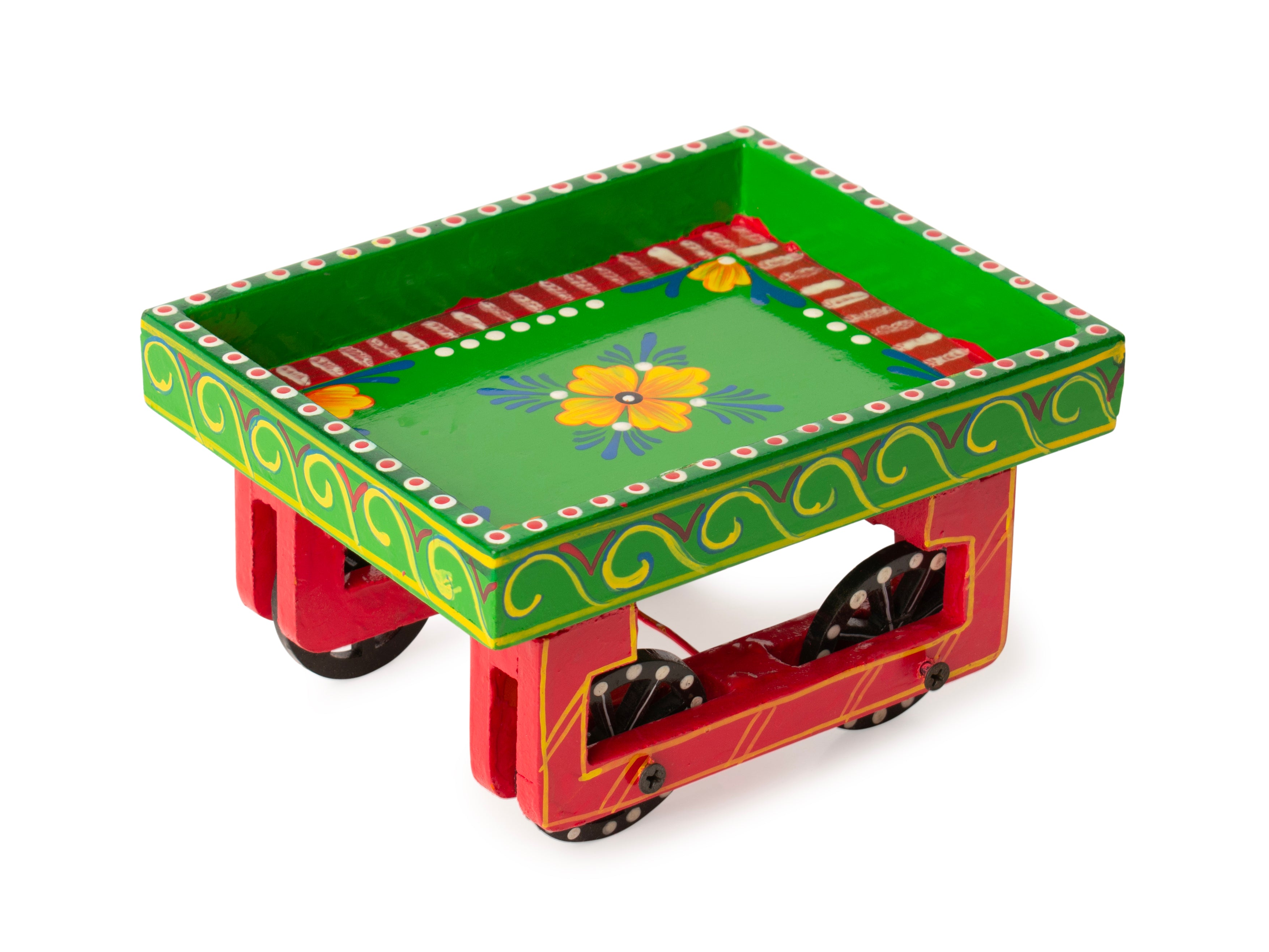 Hand Painted Wooden Thela Tray