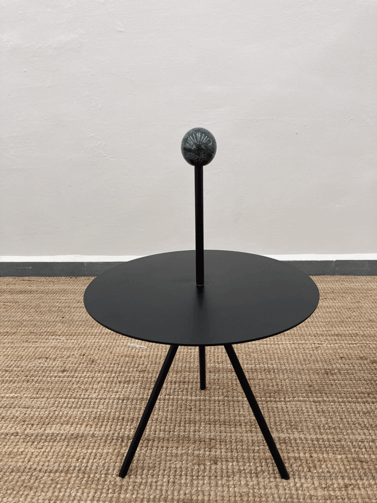 Trico Side Table | Metal and marble