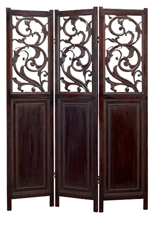 Mango Wood Frame & MDF Jali Folding Room Separator
