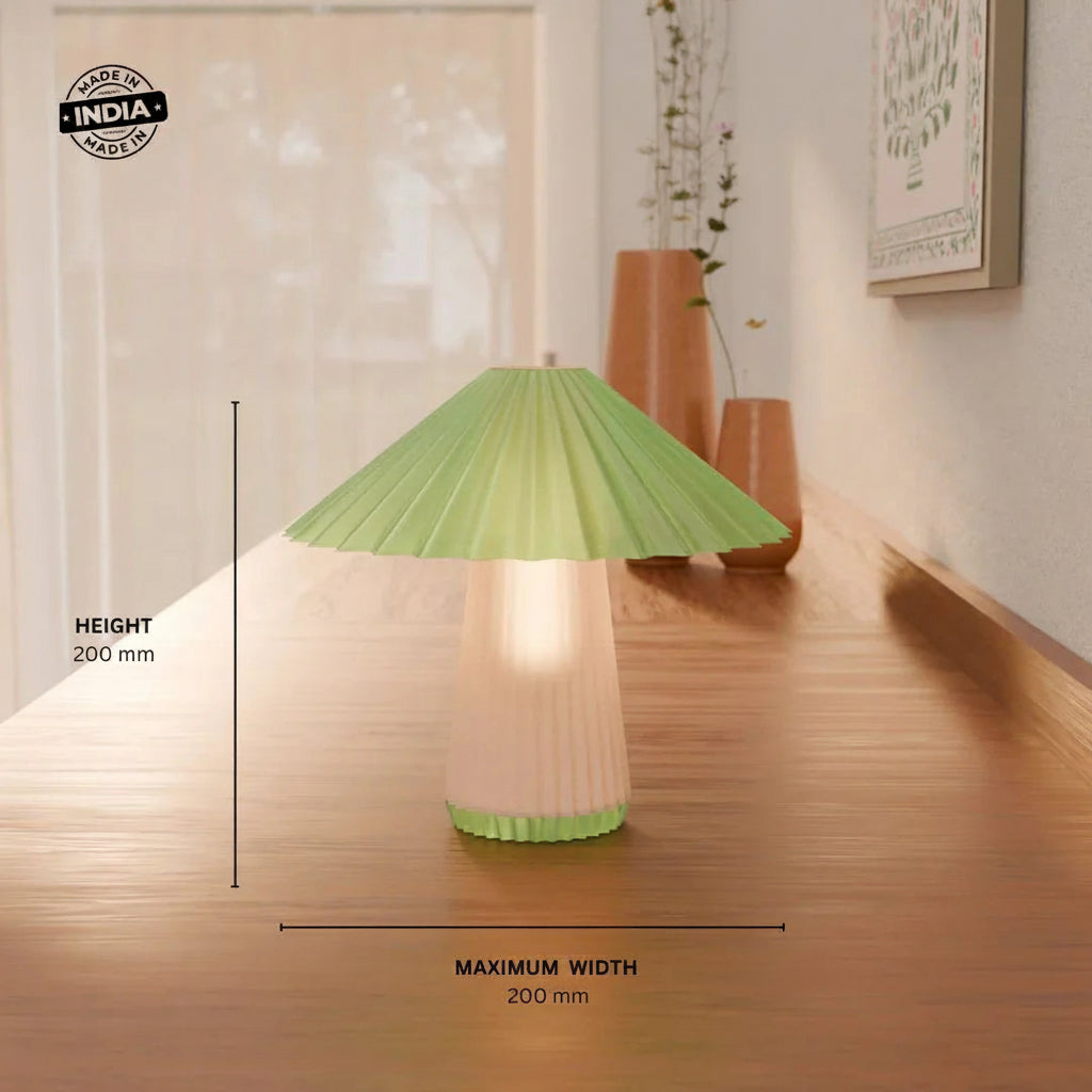 Aurora Flute Mushroom Design Cute Lamp | 3D Printed Designer Table Lamp with Warm LED Glow