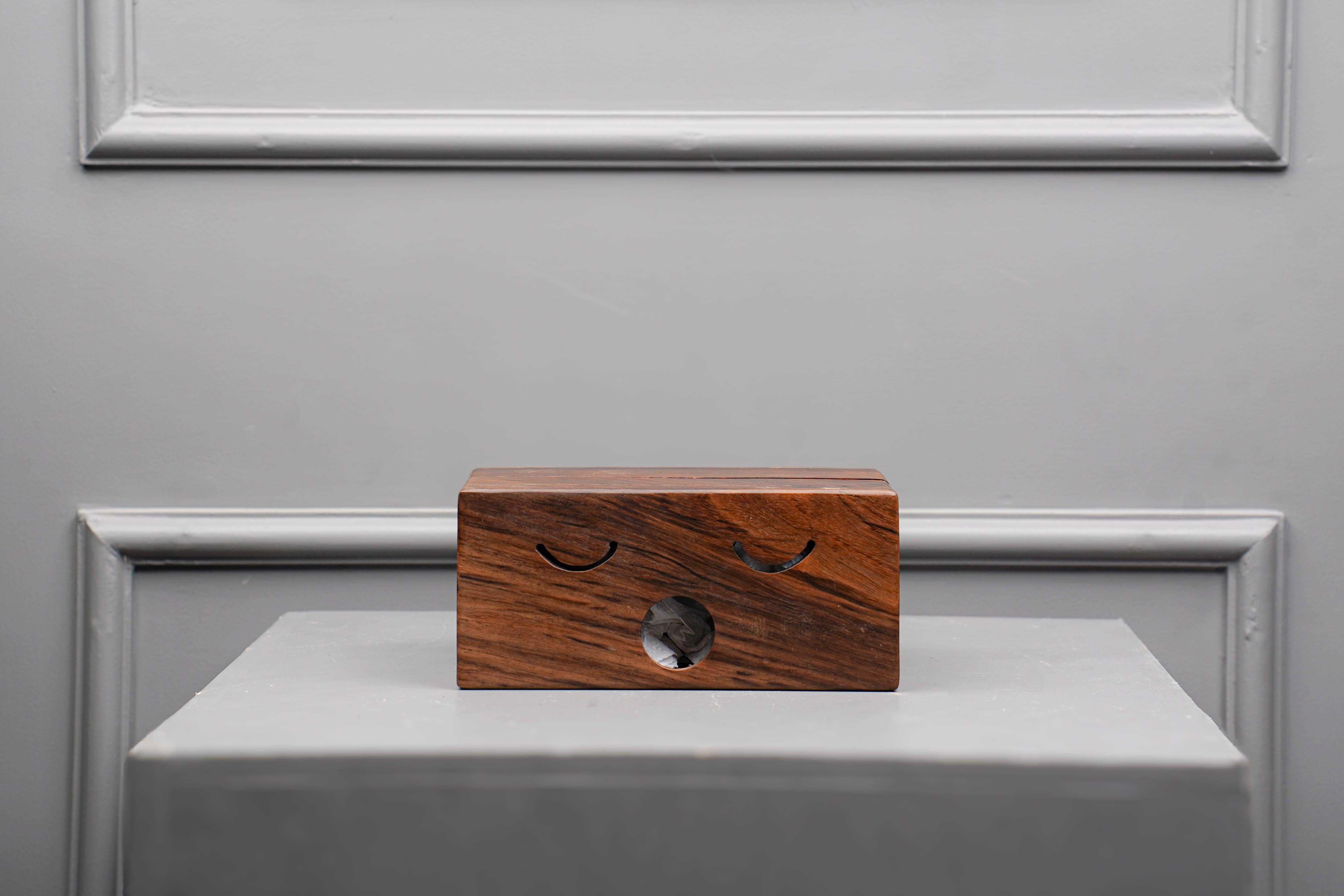 Handcrafted Wooden Double Side Tissue Box