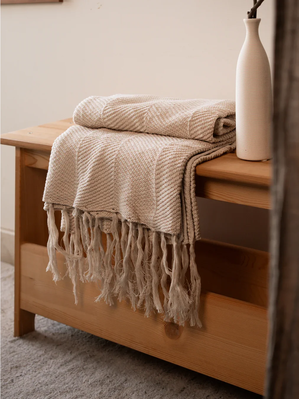 Sienna Cotton Knitted Throw