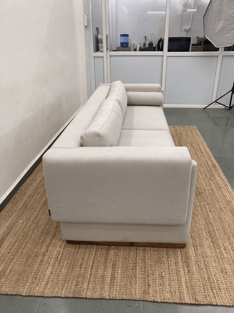 Hawthrone sofa | Fabric Upholstery, Solid Teak Wood