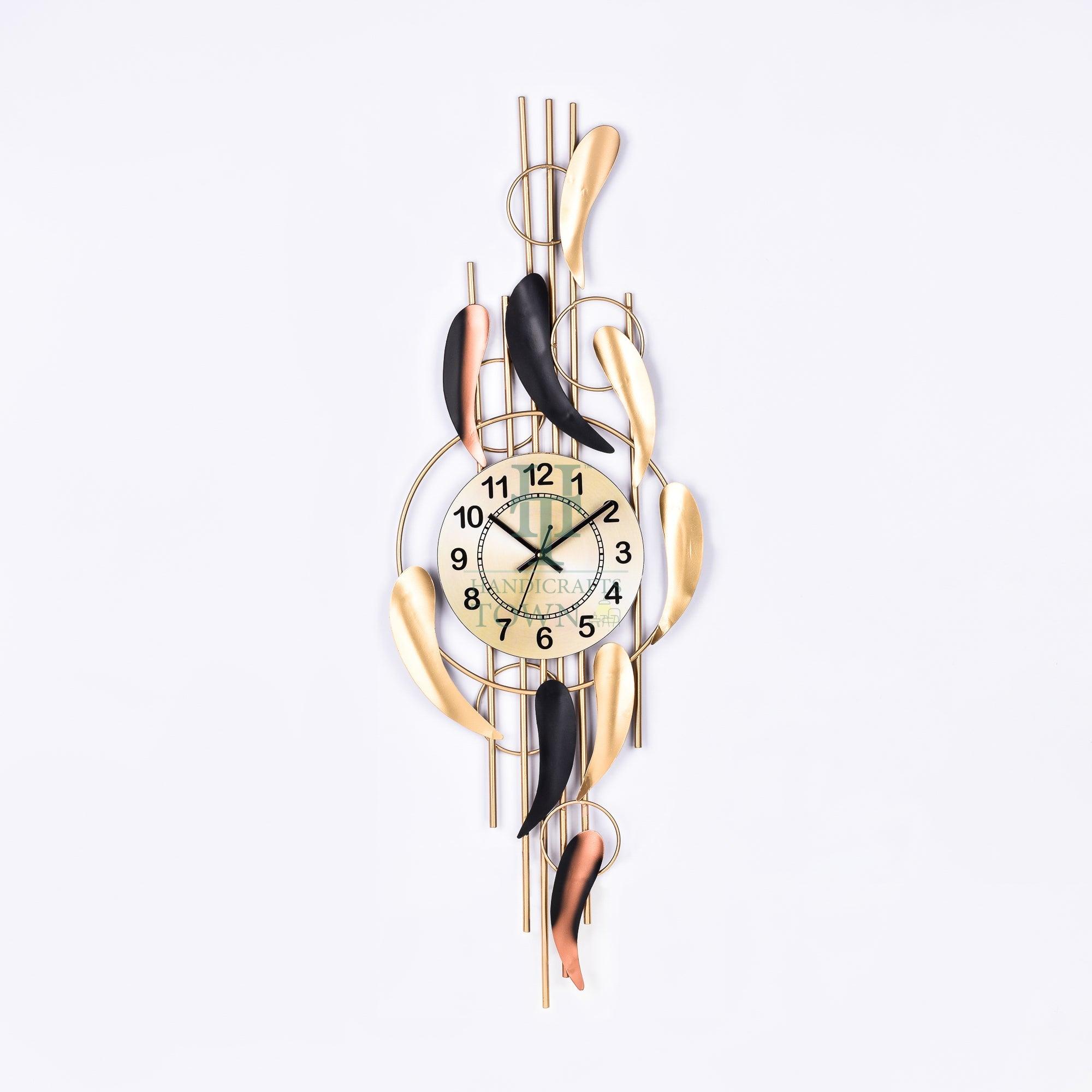 Stylish Black & Gold Wall Clock
