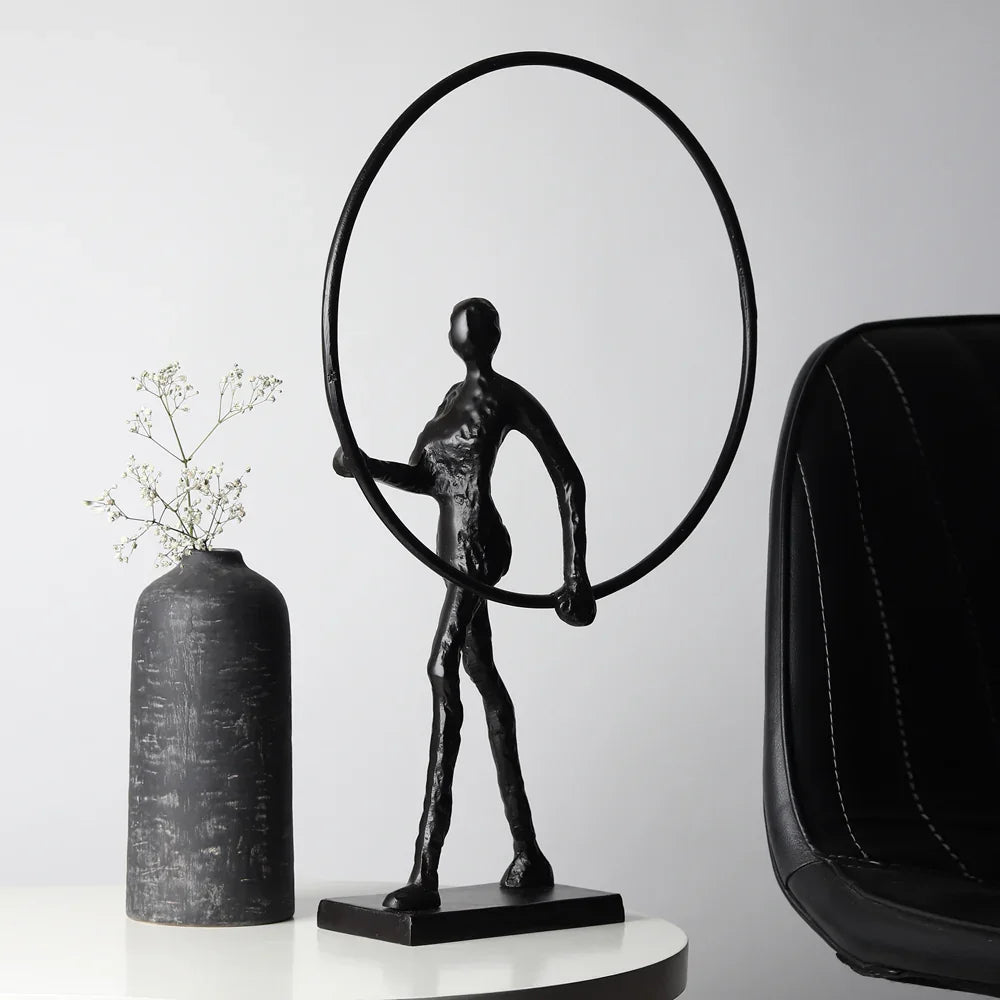 Enigmatic Embrace Sculpture | Designer Showpice for Living Room
