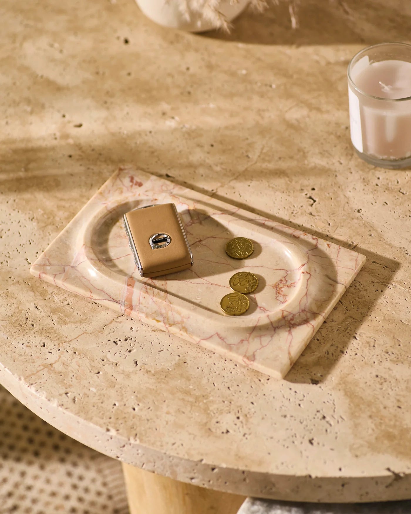 Mesa Marble Tray - Pink