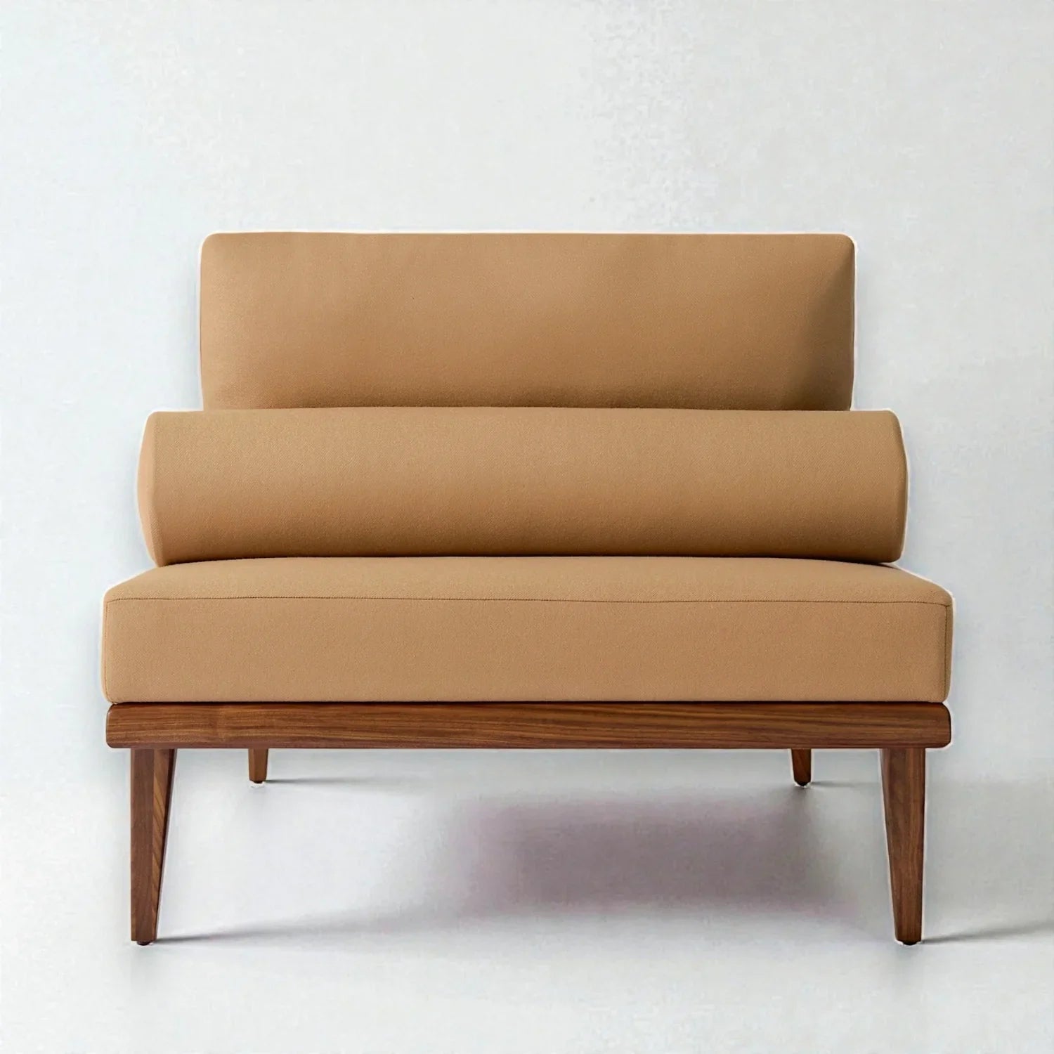 Myrona Fabric Upholstery & Ash Wood Base Daybed/Chaise