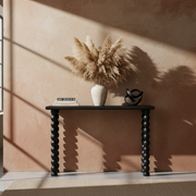 Soba Ball Console Table | Solid Mango Wood Entryway Table