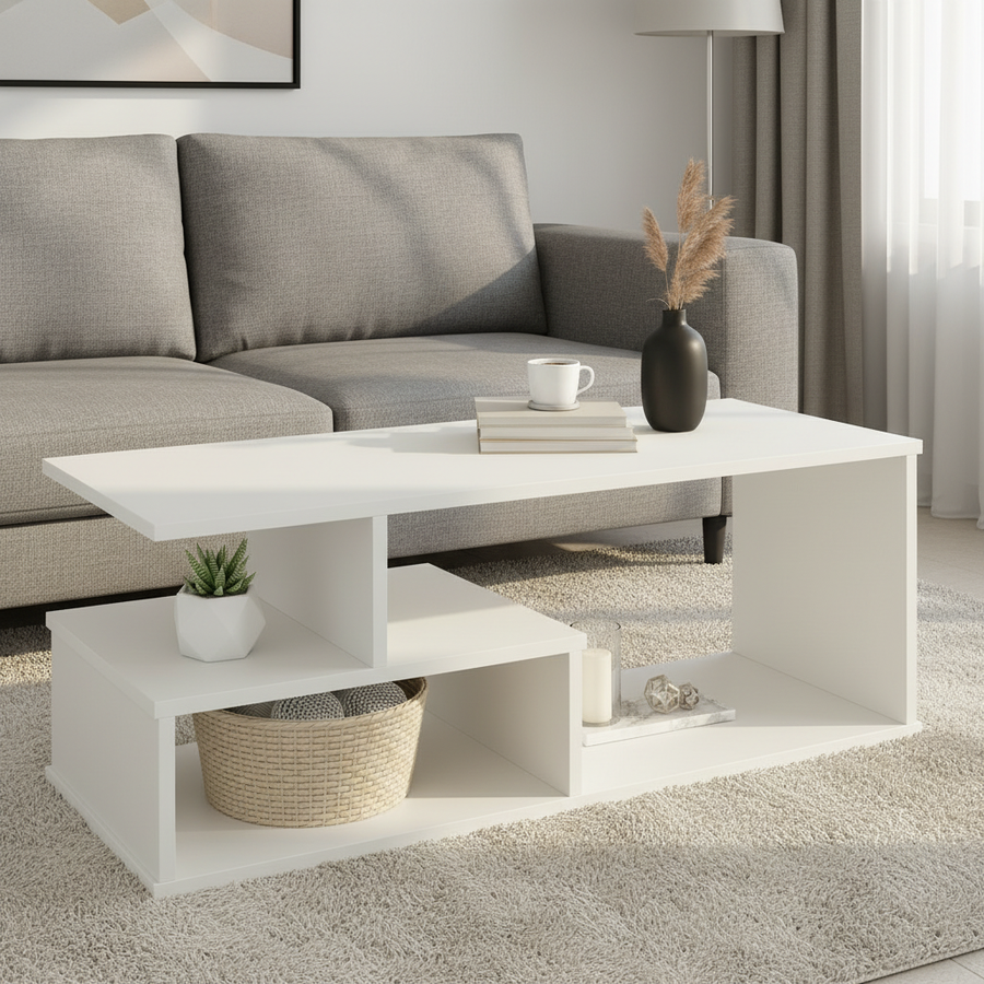 Coffee Table for Living Room with Storage Shelf - Witely