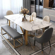 Astral White And Gold Dining Table
