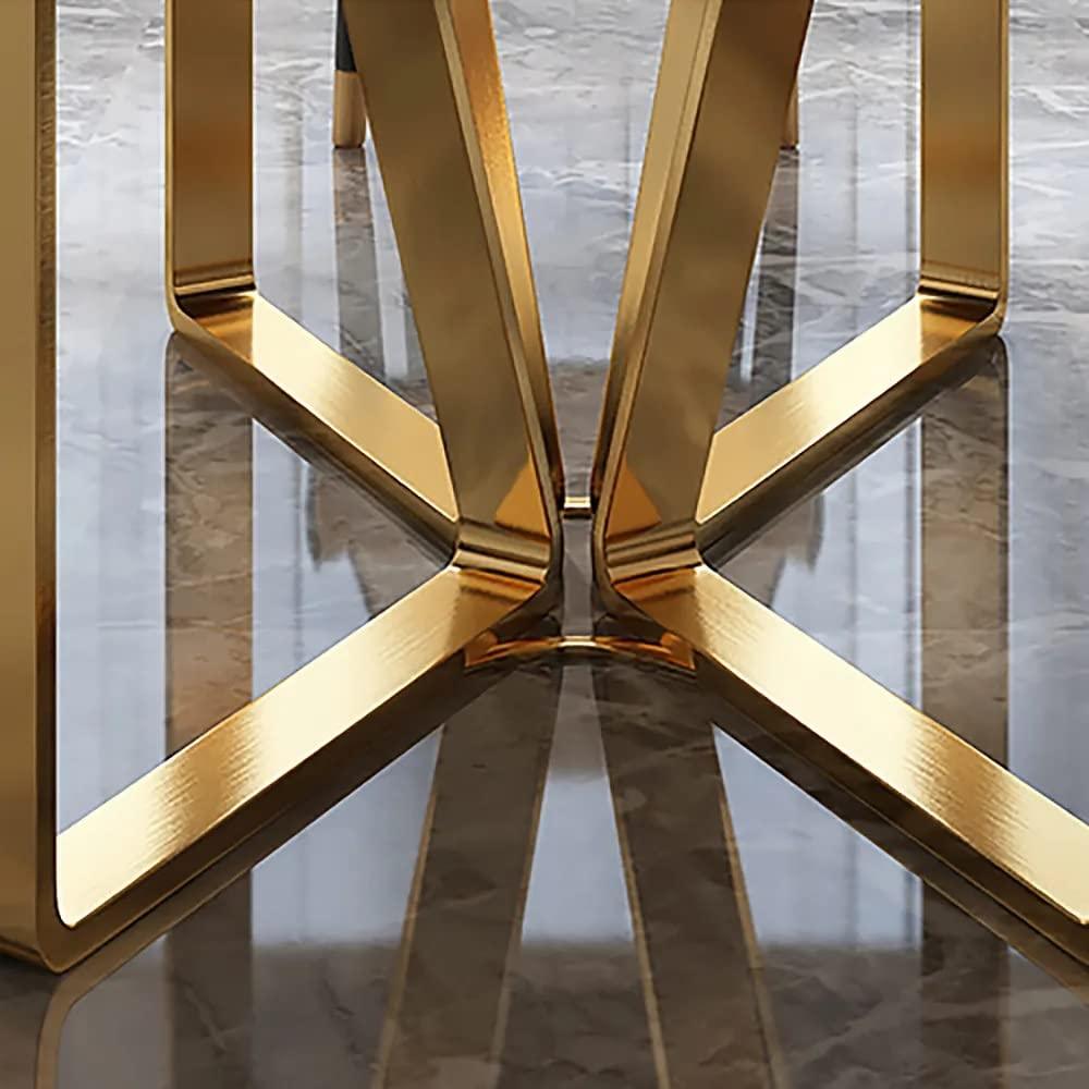 Astral White And Gold Dining Table