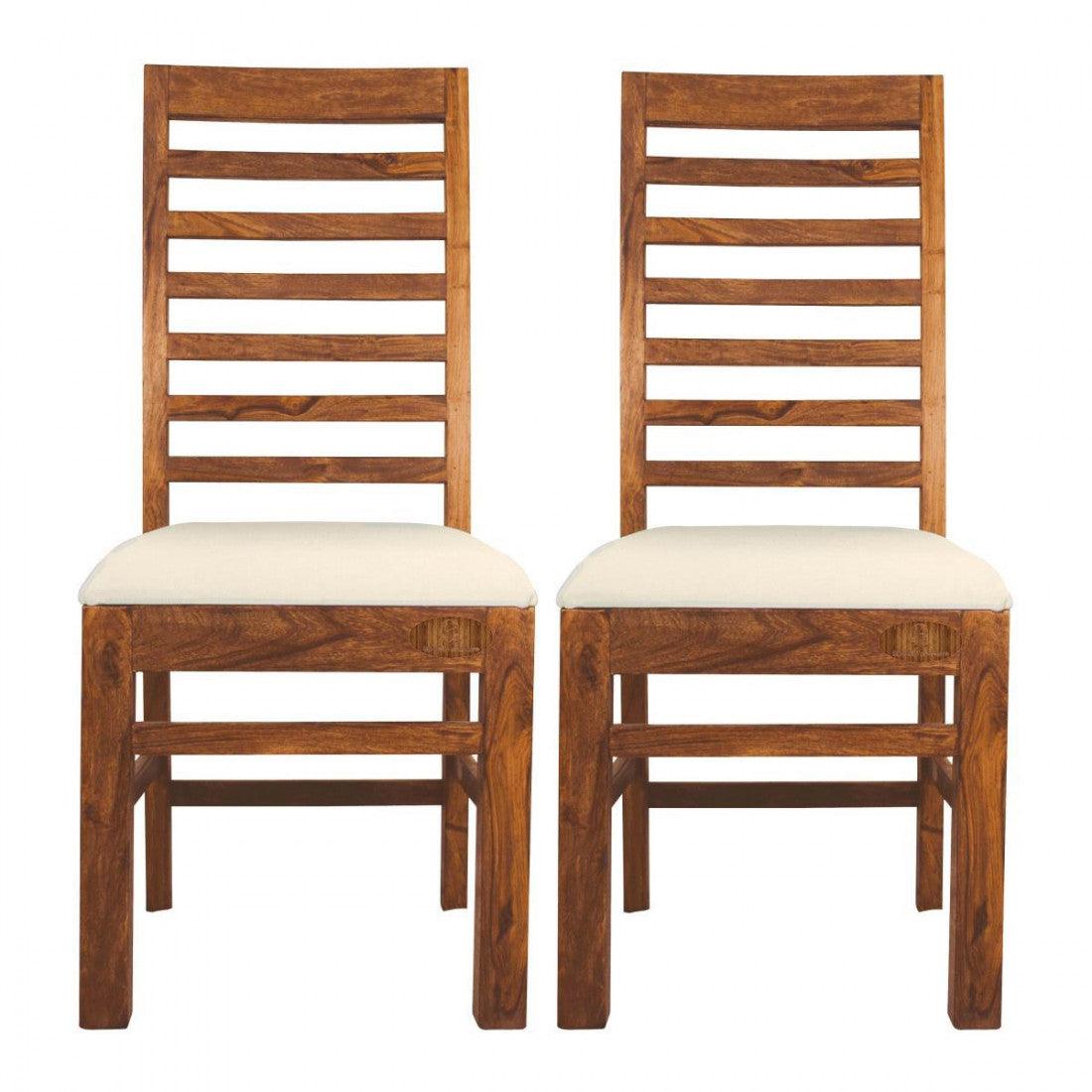 Sheesham Wood 4 Seater Dining Table Set In Honey Finish | Dining Table with 4 Chairs