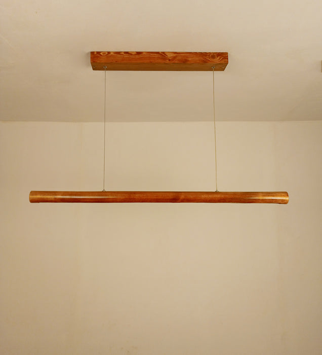 Cannula 36 Brown Wooden LED Hanging Lamp