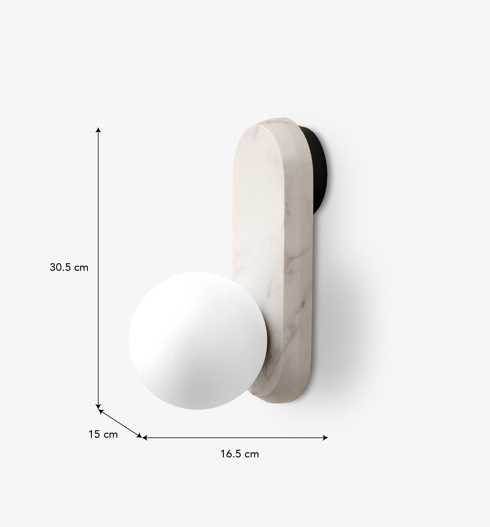 Pill Wall Lamp | Marble and Glass