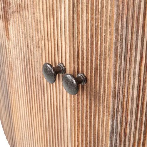 Pivot Groove End Table | Small Bedside Table | Wooden Side Table for Living Room