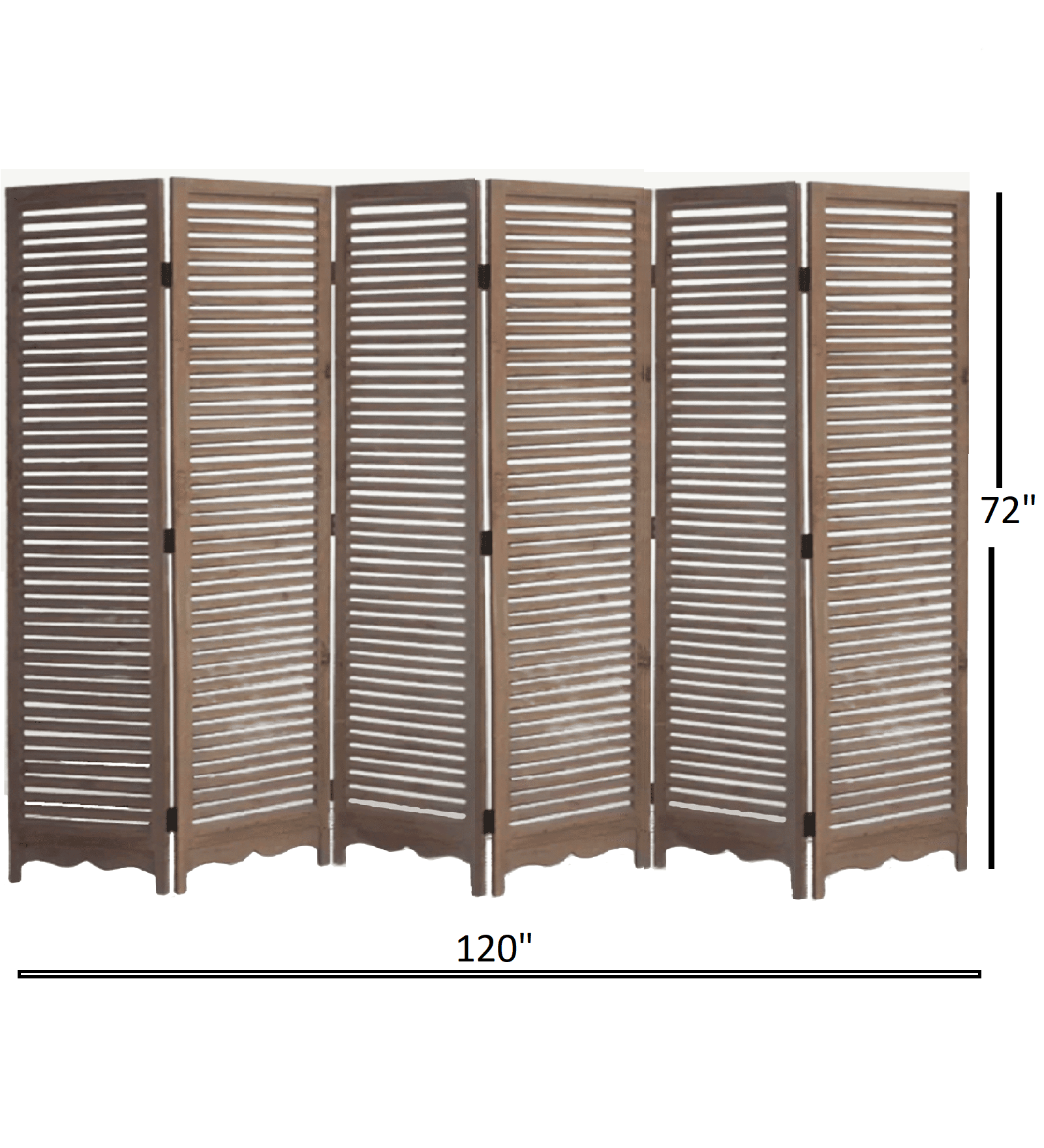 MDF Jali & Mango Wood Room Separator in Folding Style