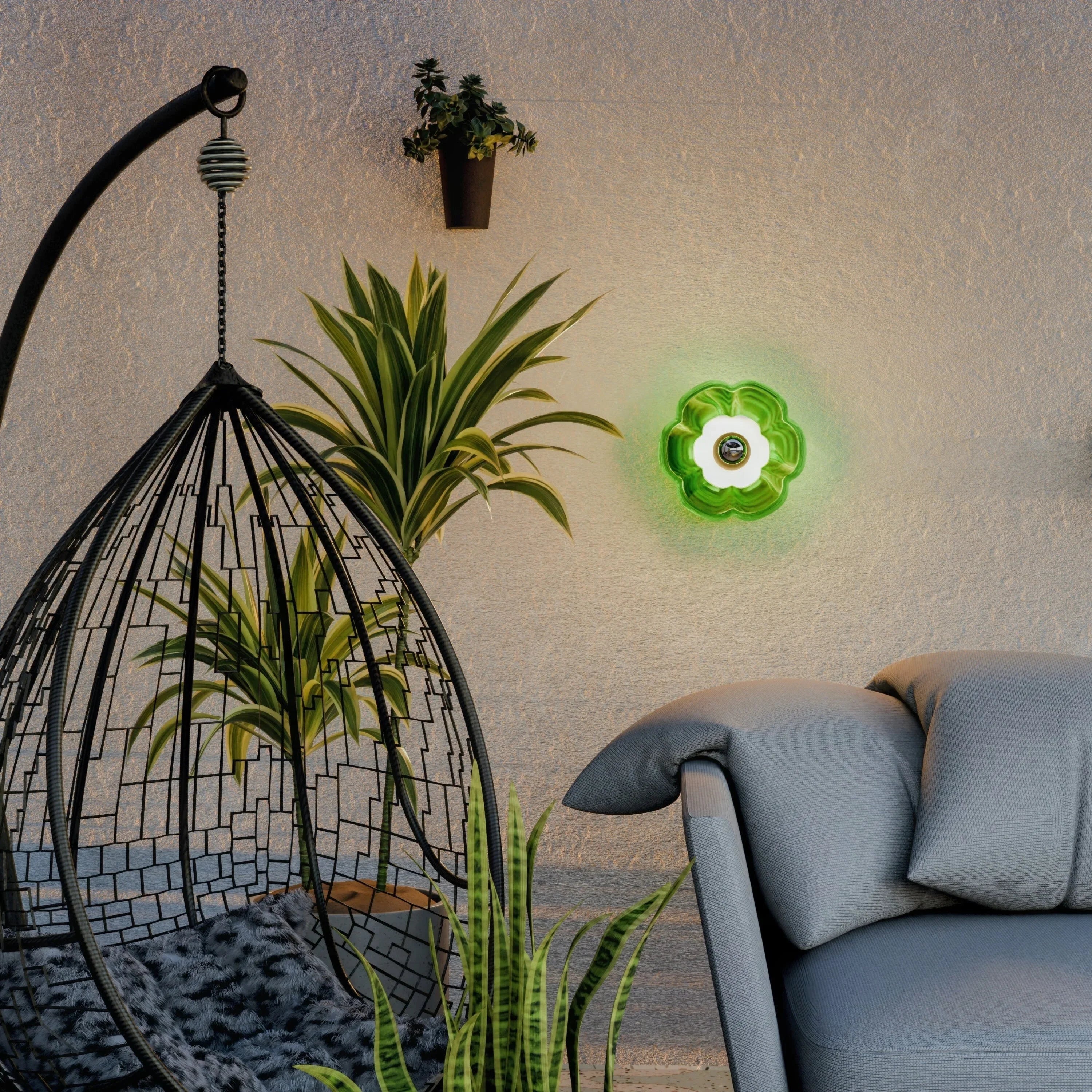 Lotus Inspired Table Lamp | 3D Printed PLA Designer Lamp with Warm LED Light
