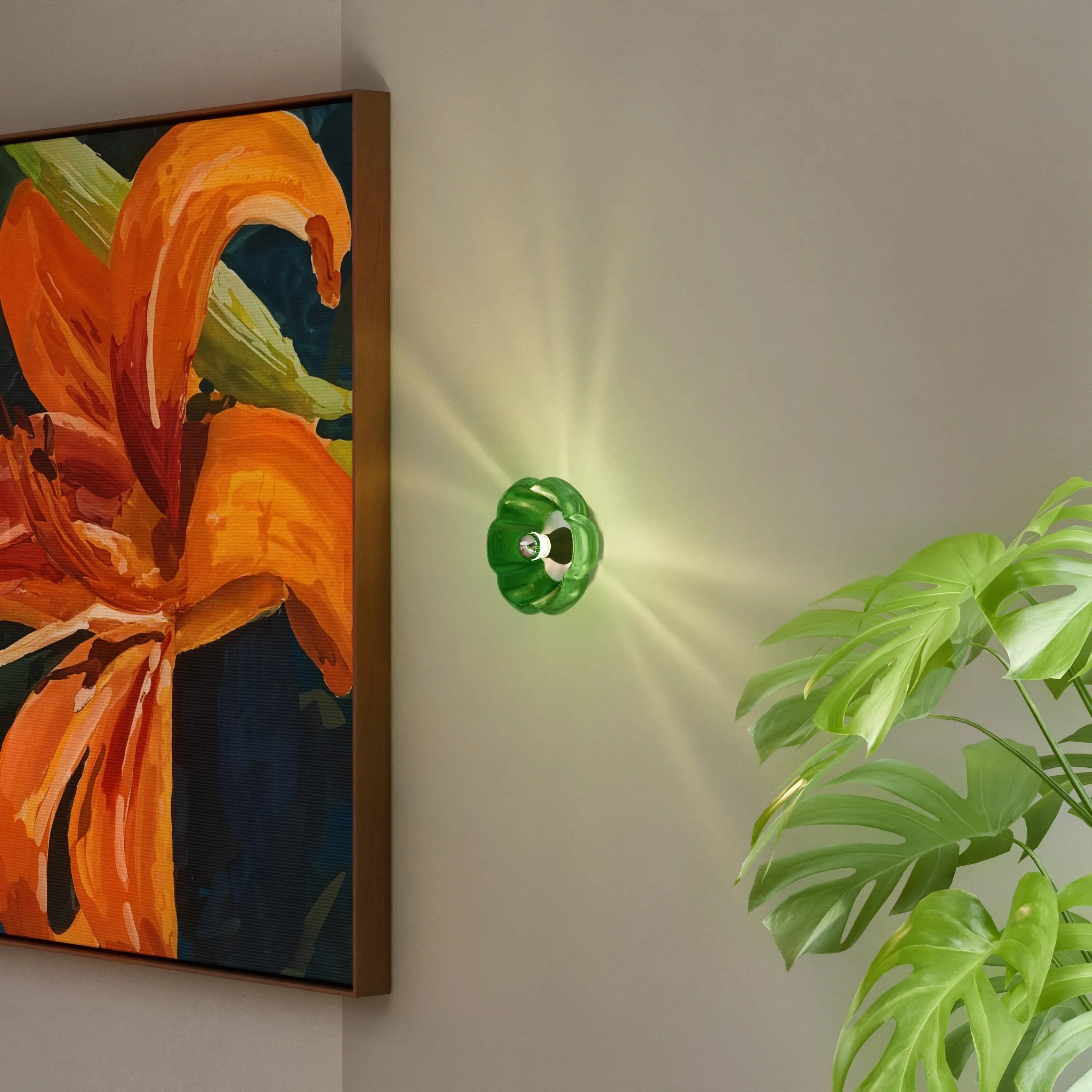 Lotus Inspired Table Lamp | 3D Printed PLA Designer Lamp with Warm LED Light