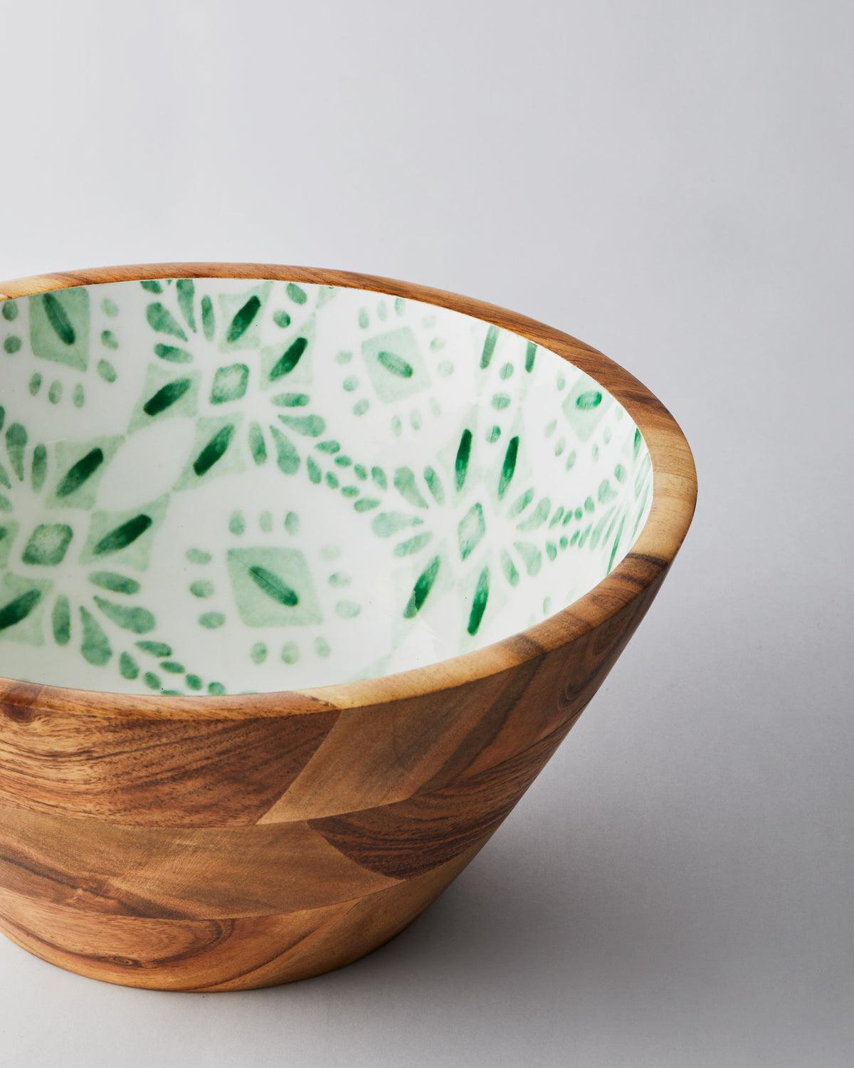 Sigago Acacia Wooden Salad Bowl | Handmade Kitchen Serving Bowl for Salads, Snacks & Fruits