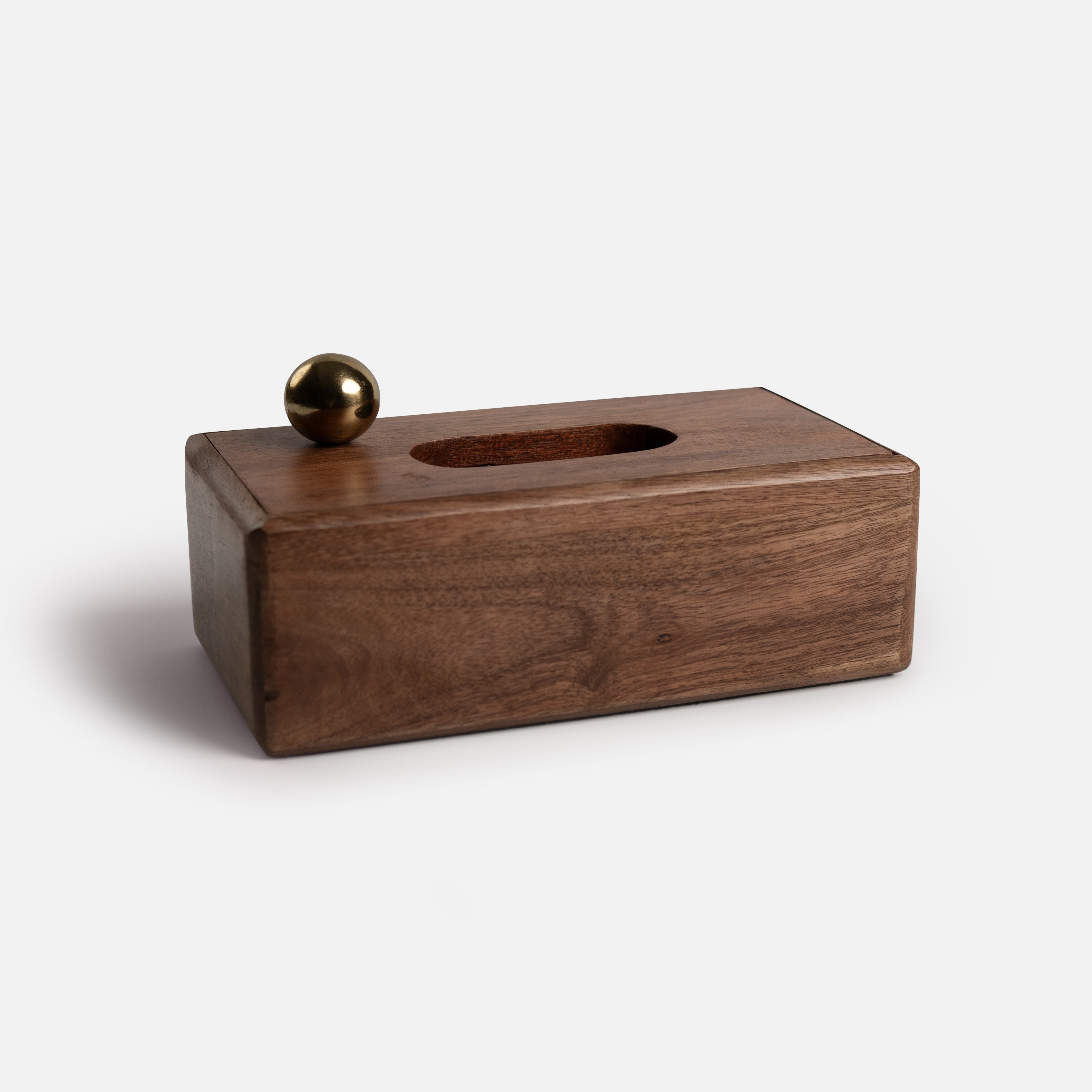 Ora -Laya Tissue Box Holder with Metal Orb