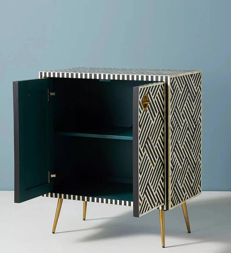 Inlay Storage Cabinet-Chevron