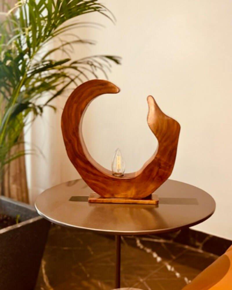 Moon Table Lamp | Wooden Stand Light| Night Lamp For Bedroom
